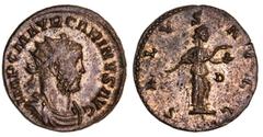 Roman Silver & Bronze Coins - Imperial Carinus as Augustus, (A.D. 283-285), issued in 283 A.D., Lugdunum Mint, billon antoninianus, (3.17 g), obv. IMP C M AVR CARINVS AVG, radiate cuirassed bust to ri