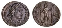 Roman Silver & Bronze Coins - Imperial Vetranio, (350 A.D.), AE 23 (centenionalis), Thessalonica Mint, (5.71 g), obv. Around D N VETRAN IO P F AVG,laureate bust right, of Vetranio, draped and cuirasse