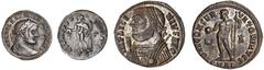 Roman Silver & Bronze Coins - Imperial Ancient Roman AE issues, mostly 4th century, including, Galerius Maximian, as Caesar, (A.D. 305-311), AE folles, Thessalonica Mint, issued A.D. 302-3, (9.57 g), 