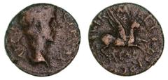 Roman Silver & Bronze Coins - Roman Provincial Coins Corinthia, Corinth, Caligula, (37-41 A.D.), AE 20 or as, (6.32 g), issued by Magistrate M. Bullius Proculus in 37-38, obv. bare head of Caligula to
