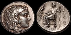 Greek KINGS OF MACEDON. Alexander III 'the Great.' 336-323 B.C. AR tetradrachm. 17.21 gm. 26 mm. Lifetime issue. Kition mint (Cyprus). Struck under Pumiathon, circa 325-320 B.C. Head of Herakles right