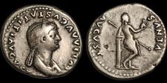 Julia Titi. Augusta, A.D. 79-90/1. AR denarius. 3.3 gm. 19 mm. Rome mint. Struck under Titus, A.D. 80-81. Her draped bust right, wearing stephane, hair in long plait at back; IVLIA AVGVSTA TITI AVGVST