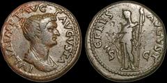 Julia Titi. Augusta, A.D. 79-90/1. Æ dupondius. 12.54 gm. 27.5 mm. Uncertain Balkan mint. Struck under Titus, circa A.D. 80-81. Her draped bust right; IVLIA IMP T AVG F AVGVSTA / Ceres standing left, 