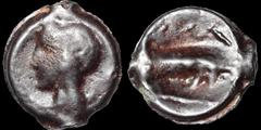 Celtic Britain CELTIC BRITAIN. KENT. Cantiaci. Æ potin unit, cast (Thurrock). 3.45 gm. 17 mm. Stylized head of Apollo left / Sylized butting bull right. S. 62. ABC 120. Extremely Fine; as struck, in h