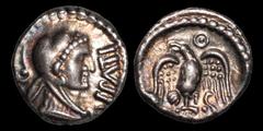Celtic Britain CELTIC BRITAIN. Southern: Regini and Atrebates. Epaticcus. Circa A.D. 20-40. AR unit. 1.22 gm. 12 mm. Head of Herakles right, wearing lion skin; EPATI upwards before, pellet behind / Ea