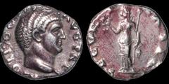 Otho. A.D. 69. AR denarius. 2.74 gm. 17 mm. Rome mint. His bare head right; IMP OTHO CAESAR AVG TR P / Securitas standing facing, head left, holding wreath and scepter; SECVRITAS P R. RSC 15. RIC 10. 