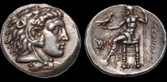 Greek KINGS OF MACEDON. Alexander III 'the Great.' 336-323 B.C. AR tetradrachm. 17.15 gm. 27 mm. Memphis mint. Struck under Ptolemy I Soter, circa 322/1 B.C. Head of youthful Herakles right, wearing l