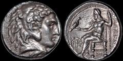 Greek SELEUKID EMPIRE. Seleukos I Nikator. 312-281 B.C. AR tetradrachm. 16.76 gm. 25 mm. In the name and types of Alexander III of Macedon. Babylon I mint. Struck circa 311-300 B.C. Head of Herakles r
