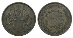 World coin Saint Helena & Ascension - 1/2 Penny 1821 AE. 1/2 Penny 1821. KM A4. Q/BELA