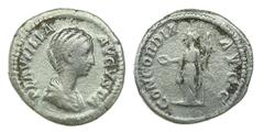 Ancient coin Plautilla - Denarius nd AR. Denarius nd (Rome, AD 202). CONCORDIA AVGG. 2,50 g. SM 7065. MBC VF