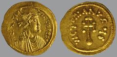 The TV collection of Byzantine gold coins Semissis, Constantinople, 2,16 g Au, 16 mm, ∂N CONSTANTINЧS P P AVG’, pearl-diademed, draped and cuirassed bust of Constantine IV to right/VICTORIA AvςЧS, Cro