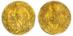 World Coins Papal States. Bologna. Giulio II -- Giuliano Della Rovere (1503-1513). Ducato Papale, nd. Papal crown over Della Rovere Arms, crossed keys behind; .IVLIVS. II. PONT. MAX, rev. St. Peter st