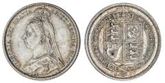 World Coins Great Britain. Victoria (1837-1901). Silver and gold Currency Set, 1887. Five Pounds, Two Pounds, Sovereign, Half Sovereign, Crown, Double Florin, Halfcrown, Florin, Shilling, Sixpence, Th