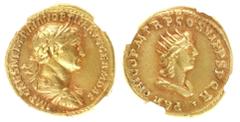 Ancient Coins Roman Imperial. Trajan (98-117). AV Aureus, struck 117. Rome. 7.17 gms. IMP CAES NER TRAIAN OPTIM AVG GERM DAC. Laureate, draped and cuirassed bust right, seen from behind, rev. PARTHICO
