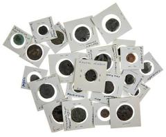 ANCIENT COINS Lot of Roman Provincial AEs. Generally Third Century, a few earlier, mostly smaller size, but a few larger. Various rulers, cities, and reverse types. Very Good-About VF. (23).