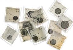 Egypt. Ottoman. `Abd al-`Aziz (AH 1277-1293/ 1861-1876 AD). 20 Para, acs. AH 1277, years 3, 4 (2), 5 (rev h/l About EF), 6, 8; 'Irsh, years 8, 10, 11, 12, 14 (natural edge clip), 16; 2 ½ 'Irsh, year 4