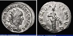 Ancient Coins Roman Antoninianus Trajan Decius (249-251AD) struck July-December 250 AD, Obverse: Bust right, radiate, draped and cuirassed, IMP C M Q TRAIANVS DECIVS AVG, Reverse: Abundantia standing 