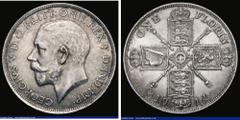 English Coins Florin 1914 Small Design, 1 of 14 points right of a bead, L of FLORIN points to a bead, ESC 933, Bull 3759, Davies 1737 dies 2E, Lustrous UNC with a subtle gold tone, in an LCGS holder a