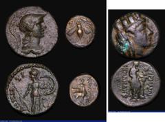 Ancient Coins Ancient Greece (3) Athens, Attica Ae21 (264-267AD) Obverse: Helmeted head of Athena right, Reverse: Athena standing left holding spear and shield, AΘHNAIΩN, Kroll Agora 318, 6.02 grammes