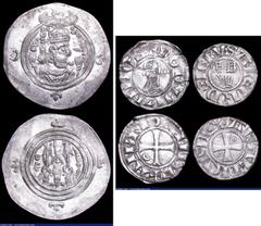 Crusades - Kings of Jerusalem Amalric Billon Denar (1163-1174) Good Fine, Denier Bohemond of Antioch (1099) VF, Sassanian Dirham Khisru II (590-628) EF