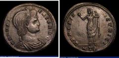 Ancient Coins Galeria Valeria. Ae Follis. Heraclea mint. C, 293-311 AD. Rev; VENERI VICTRICI; Venus standing left, holding an apple and drawing-up robe; HTB in ex. RIC 43. 6.6g. NVF