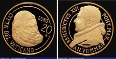 World Coins Vatican 20 Euros Gold 2011R Pauline Chapel Restoration KM#431 Proof, a hint of light toning otherwise FDC in capsule