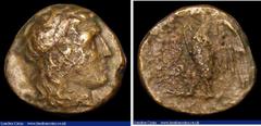 Ancient Coins Ancient Greek Elis-Olympia Achaean League Ae18 Obverse Laureate Head of Hera right, Reverse An eagle standing, facing left with wings open, 3.57 grammes, Near Fine/Fair
