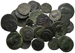 LOTS ANTIKE Varia und Lots. Lot Römer (ca. 31). Lot aus ca. 31 Bronzemünzen, dabei: 1x As von Agrippa, 1x As von Caligula, 2x Asses von Nero und 1x Denar von Severina, 1x AE2/3 von Iulianus II. und 1x