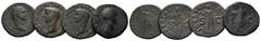 LOTS ANTIKE Varia und Lots. Lot Römer (4). Lot aus 4 Bronzen: 1x As von Antonia, 2x Asses von Claudius und 1x Dupondius von Domitianus. Um sch. und f.s.sch. (D).