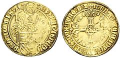 EUROPA UND ÜBERSEE BELGIEN Brabant und Flandern Brabant Karl V.1506-1556 (D) Karl V.1506-1556 Florin d'or o.J., Antwerpen (3,32 g); Delm:93, Fr:52; Fassungsspuren Gold f.s.sch.