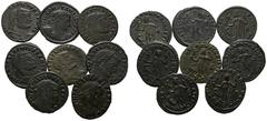 ANTIKE LOTS VARIA UND LOTS. Lot Römer (8). Lot aus 8 Folles: 6x Licinius I. und 2x Constantinus I. Um s.sch. und s.sch.+. (D).
