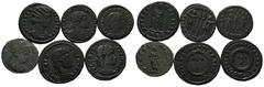 ANTIKE LOTS VARIA UND LOTS. Lot Römer (6). Lot aus 6 römischen Bronzemünzen von Constantinus I. und seiner Familie, darunter: 2x Folles von Crispus und 1x Follis von Fausta. Um f.s.sch. und s.sch. (D)