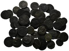 ANTIKE LOTS VARIA UND LOTS. Lot Römer (ca. 60). Lot aus ca. 60 AE-Münzen. Meist AE-Münzen des Constantinus I. und Familie. Um sch. und sch.-s.sch., manche etwas besser. (D).