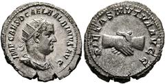 RÖMISCHE KAISERZEIT Balbinus (238). AR-Antoninianus (5,34 g), Roma, Jänner/Februar-Mai 238 n. Chr. Av.: IMP CAES D CAEL BALBINVS AVG, Büste mit Strahlenkrone, Drapierung und Kürass n.r. Rv.: PIETAS MV