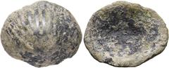 Ancient Coins ETRURIA Unbekannte Münzstätte Aes Formatum (AE) (21,13 g), ca. 500-300 v. Chr. Guss in Form einer Muschel. Cf. ICC Tf. 90, 4.-5. sch.-s.sch.
