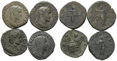 Ancient Coins - Group Lots ANTIKE Varia und Lots Lot Römische Kaiserzeit (4) Lot aus 4 Sestertii: 1x Severus Alexander, 1x Iulia Mamaea und 2x Maximinus Thrax. Um f.s.sch. und s.sch.