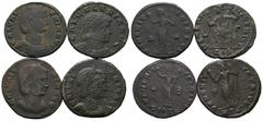 Ancient Coins - Group Lots ANTIKE Varia und Lots Lot Römische Kaiserzeit (4) Lot aus 4 Folles der Galeria Valeria. Um sch.-s.sch. und sch.