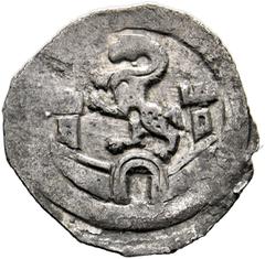 Medieval Coins ÖSTERREICH - Wiener Pfennige Leopold VI. 1210-1230 Lot 2 Stück; Pfennige a) Pfennig (0,79g) Mzst.?. Av.: Panther über Stadtmauer mit 2 Türmen. Rv.: kaum ausgeprägt. // b) Pfennig (0,54g