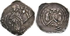 Medieval Coins ÖSTERREICH - Friesacher Pfennige - Friesach unter Salzburger Erzbischöfen Eberhard II. 1200-1246 Lot 3 Stück; Pfennige Pfennig (0,40g). Av. thronender Erzbischof mit Schwert und Kreuzst