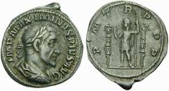 Maximus Thrax - Balbinus 235-238 RÖMISCHE KAISERZEIT Maximinus Thrax 235-238 Lot 3 Stk.Denare; Rvv.: PM TR PPP, Kaiser zw. zwei Standarten; PROVIDENTIA AVG, Providentia steht links; PAX AVGVSTI, Pax s