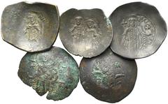 VARIA & LOTS (D) Lot Byzanz (5). Lot mit 5 unbestimmten Aspron Trachy, um s.sch.