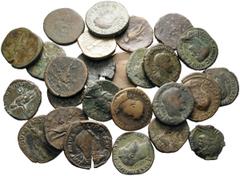 LOTS ANTIKE (D) Lot Römische Kaiserzeit (26). Lot aus 26 Sestertii des 3. Jhdts., darunter Clodius Albinus (g.e.), Didius Iulianus (g.e.), Septimius Severus, Maximus, Balbinus, meist um sch.