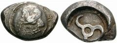 Bosporus - Kilikien LYKIEN - Unbekannte Dynasten Unbekannte Dynasten Stater (9,76 g), ca. 460/440. Av.: Pegasos auf Rundschild nach links galoppierend, darunter Punkt. Rv.: Triskeles im Incusum. SNG A