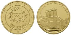 EUROPA UND ÜBERSEE GRIECHENLAND 2. Republik seit 1974 (D) 100 Euro 2004 Olympische Sommerspiele in Athen 2004 - Palast Knossos. Im Etui ohne Zertifikat. (10g fein) Fr:37, KM:192 Gold pol. Pl.