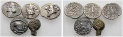 SAMMLUNG GRIECHISCHER UND PROVINZIALRÖMISCHER MÜNZEN GRIECHISCHE MÜNZEN. BAKTRIA. PARTHIA. Königreich der Arsakiden. (D) Orodes II. (57-38). Lot (5). Lot aus 4 Drachmen und 1 Bronzemünze der Parther, 