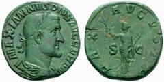 Maximinus Thrax - Philippus II. RÖMISCHE KAISERZEIT Maximinus Thrax-235-238 Sesterz (13,32 g), Rom 236/8. Av.: MAXIMINVS PIVS AVG GERM, belorbeerte, drapierte Büste rechts. Rv.: PAX AVGVSTI, Pax steht