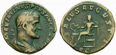 Maximinus Thrax - Philippus II. RÖMISCHE KAISERZEIT Maximinus Thrax-235-238 Sesterz (15,77 g), Rom 236/238. Av.: MAXIMINVS PIVS AVG GERM, belorbeerte drapierte und gepanzerte Büste rechts. Rv.: SALVS 