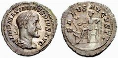 Maximinus Thrax - Magnia Urbica RÖMISCHE KAISERZEIT Maximinus Thrax-235-238 Denar (2,95 g), Rom 235/6. Av.: IMP MAXIMINVS PIVS AVG, belorbeerte drapierte und gepanzerte Büste rechts. Rv.: SALVS AVGVST