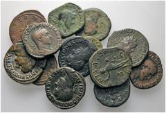 Ancient Coins ANTIKE LOTS Varia und Lots Lot Römische Kaiserzeit (13). Lot aus 3 Sestertii und 1 As des Gordianus III., 2 Sestertii des Philippus Arabs, 1 Sestertius des Traianus Decius, 2 Sestertii d