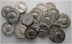Ancient Coins ANTIKE LOTS Varia und Lots Lot Römische Kaiserzeit (26). Lot aus 15 AR-Antoniniani des Gordianus III., 8 AR-Antoniniani des Philippus I. Arabs, 1 AR-Antoninianus des Herennius Etruscus, 